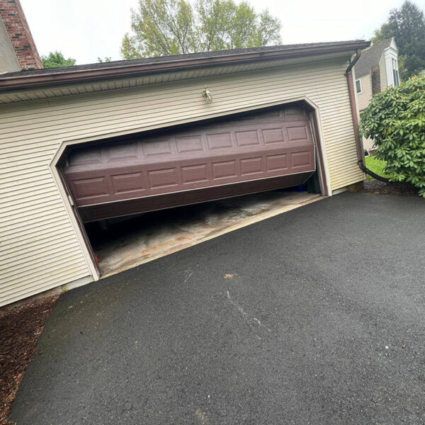 garage-door-off-track-and-crooked